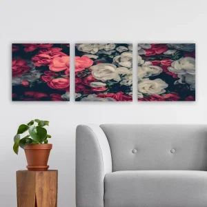 Bästa pris Dekorativ Canvastavla 3-Delar 30x30 cm Flerfärgad - Inredning