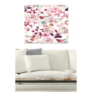 Köp nu Canvastavla Floral 3-pack Flerfärgad 20x50 cm - Inredning
