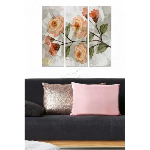 Rea Canvastavla Floral 3-pack Flerfärgad 20x50 cm - Inredning