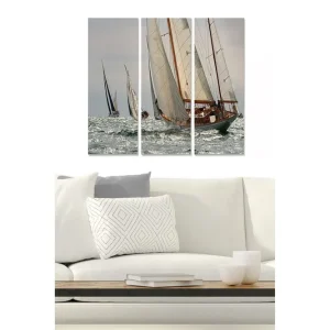 Rabatter Tavla Nautical 3-pack Flerfärgad 20x50 cm - Inredning