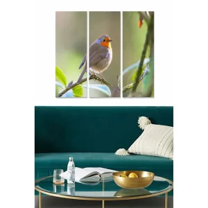 Rabatter Canvastavla Animal 3-pack Flerfärgad 20x50 cm - Inredning