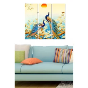 Bästa pris Tavla Animal 3-pack Flerfärgad 20x50 cm - Inredning