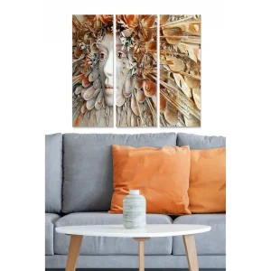 Tavla Abstract 3-pack Flerfärgad 20x50 cm - Inredning Rabatter