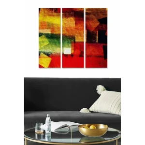 Canvastavla Abstract 3-pack Flerfärgad 20x50 cm - Inredning Reapris