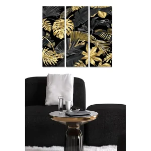 Canvastavla Abstract 3-pack Flerfärgad 20x50 cm - Inredning Snabb frakt