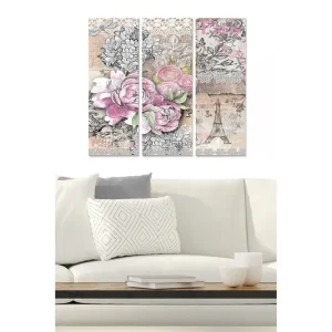 Beställ idag Canvastavla Abstract 3-pack Flerfärgad 20x50 cm - Inredning