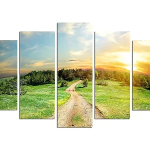 Canvastavla Nature 5-pack Flerfärgad 20x60 cm - Inredning Köp nu