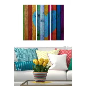 Sänkt pris Tavla Love 3-pack Flerfärgad 20x50 cm - Inredning