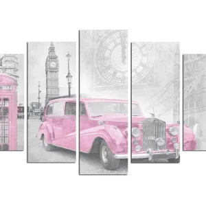 Canvastavla Vehicles 5-pack Flerfärgad 20x60 cm - Inredning I lager