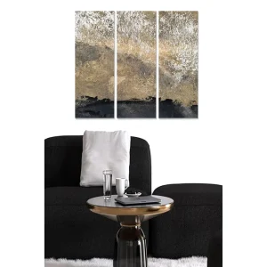 Begränsat antal Canvastavla Abstract 3-pack Flerfärgad 20x50 cm - Inredning