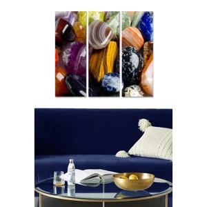Beställ nu Canvastavla 3-pack Flerfärgad 20x50 cm - Inredning