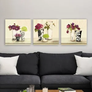 Dekorativ Canvastavla 3-Delar 30x30 cm Flerfärgad - Inredning I lager
