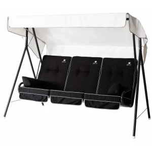 Suvi 71B-1 3-sits Hammock Grå/Svart - Utemöbler Kampanjpris