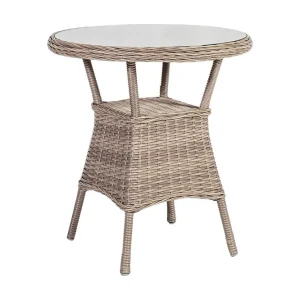 Snabb frakt Toscana Runt Cafébord och Bistrobord Utomhus 65 cm Glas Konstrotting - Utemöbler
