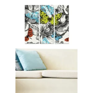 Begränsat erbjudande Canvastavla Animal 3-pack Flerfärgad 20x50 cm - Inredning