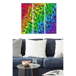 Populär Canvastavla Floral 3-pack Flerfärgad 20x50 cm - Inredning