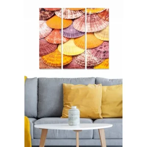 Snabb frakt Canvastavla Floral 3-pack Flerfärgad 20x50 cm - Inredning