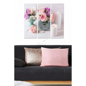 Sista chansen Tavla Floral 3-pack Flerfärgad 20x50 cm - Inredning
