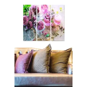 Populärt val Tavla Floral 3-pack Flerfärgad 20x50 cm - Inredning