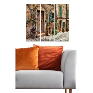 Rabatter Canvastavla City 3-pack Flerfärgad 20x50 cm - Inredning