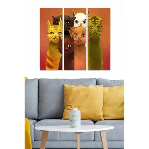 Tavla Animal 3-pack Flerfärgad 20x50 cm - Inredning Billig