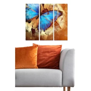 Canvastavla Floral 3-pack Flerfärgad 20x50 cm - Inredning Rabatter