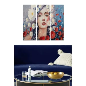 Tavla Floral 3-pack Flerfärgad 20x50 cm - Inredning Köp nu