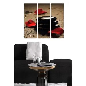 Canvastavla 3-pack Flerfärgad 20x50 cm - Inredning Begränsat antal