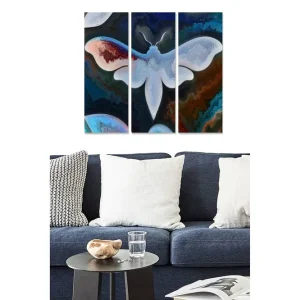 Canvastavla Abstract 3-pack Flerfärgad 20x50 cm - Inredning Köp online