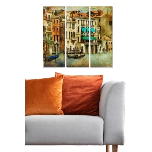 Endast denna vecka Canvastavla City 3-pack Flerfärgad 20x50 cm - Inredning