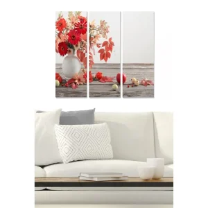 Tavla Floral 3-pack Flerfärgad 20x50 cm - Inredning Lågt pris