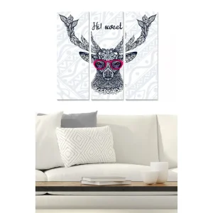 Rabatter Tavla Animal 3-pack Flerfärgad 20x50 cm - Inredning