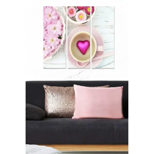 Outlet Tavla Love 3-pack Flerfärgad 20x50 cm - Inredning
