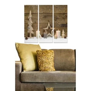 Snabb frakt Canvastavla Scenic 3-pack Flerfärgad 20x50 cm - Inredning
