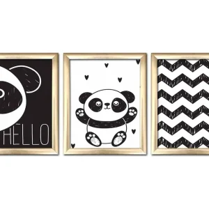 Tavla Animal med Ram 3-pack Flerfärgad 23,5x28,5 cm - Inredning Sista chansen