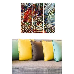 Canvastavla Abstract 3-pack Flerfärgad 20x50 cm - Inredning Beställ idag