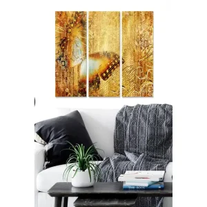 Canvastavla Abstract 3-pack Flerfärgad 20x50 cm - Inredning Fynd