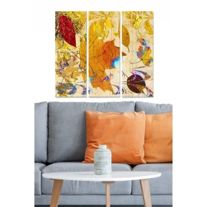 Canvastavla Floral 3-pack Flerfärgad 20x50 cm - Inredning Reapris