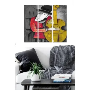 Tavla Music 3-pack Flerfärgad 20x50 cm - Inredning Kampanjpris