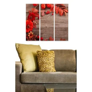 Sista chansen Tavla Floral 3-pack Flerfärgad 20x50 cm - Inredning
