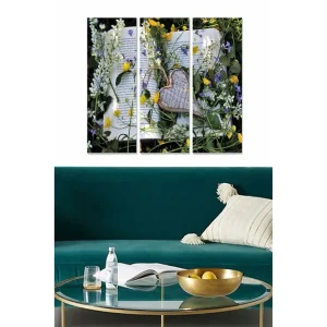 Sänkt pris Tavla Floral 3-pack Flerfärgad 20x50 cm - Inredning
