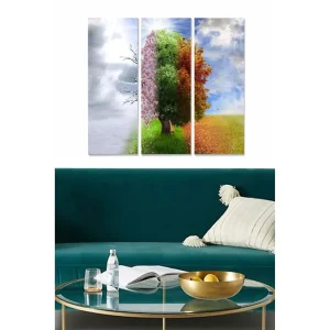 Kampanj Canvastavla Scenic 3-pack Flerfärgad 20x50 cm - Inredning