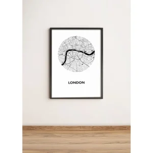 Tavla City med Ram Flerfärgad 36x51 cm - Inredning Extra rabatt
