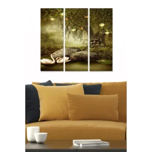 Sänkt pris Canvastavla Scenic 3-pack Flerfärgad 20x50 cm - Inredning