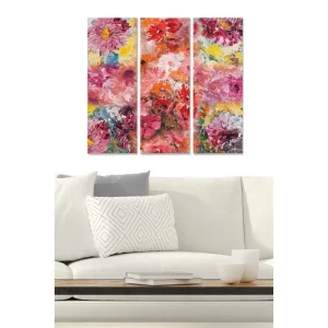 Canvastavla Abstract 3-pack Flerfärgad 20x50 cm - Inredning Fynd