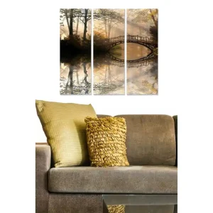 Canvastavla Scenic 3-pack Flerfärgad 20x50 cm - Inredning risnedsättning
