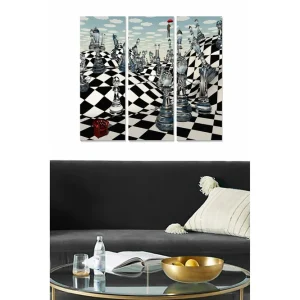 Nyhet Canvastavla Abstract 3-pack Flerfärgad 20x50 cm - Inredning