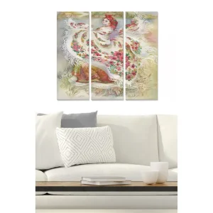 Canvastavla Abstract 3-pack Flerfärgad 20x50 cm - Inredning Lågt pris