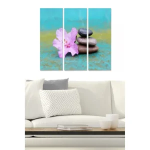 Kampanjpris Canvastavla Floral 3-pack Flerfärgad 20x50 cm - Inredning