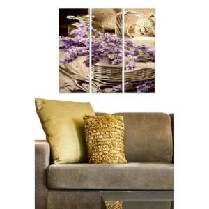 Canvastavla Floral 3-pack Flerfärgad 20x50 cm - Inredning Endast denna vecka